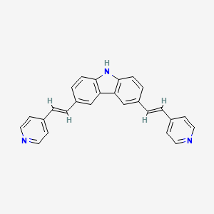 3,6-bis[(E)-2-pyridin-4-ylethenyl]-9H-carbazole