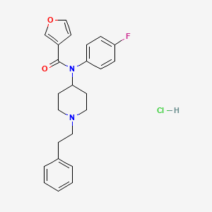 N-(4-fluorophenyl)-N-(1-phenethylpiperidin-4-yl)furan-3-carboxamide,monohydrochloride