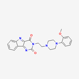 3-[2-[4-(2-Methoxyphenyl)piperazin-1-yl]ethyl]pyrimido[5,4-b]indole-2,4-dione