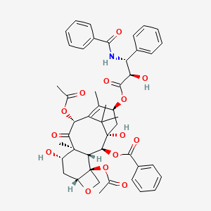 molecular formula C47H51NO14 B1235194 (2R,3R)-3-(苯甲酰氨基)-2-羟基-3-苯基丙酸 1,7β-二羟基-2α-(苯甲酰氧基)-4,10β-二乙酰氧基-9-氧代-5β,20-环氧紫杉-11-烯-13α-基酯 