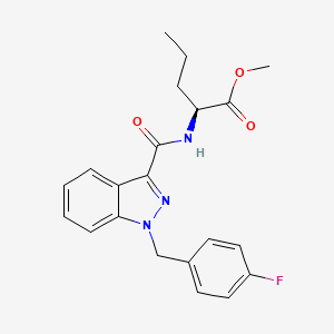 molecular formula C21H22FN3O3 B12351940 methyl(S)-2-(1-(4-fluorobenzyl)-1H-indazole-3-carboxamido)pentanoate 