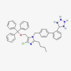 5-[2-[4-[[2-butyl-4-chloro-5-(trityloxymethyl)imidazol-1-yl]methyl]phenyl]phenyl]tetrazolidine