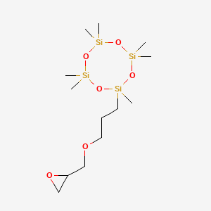 molecular formula C13H32O6Si4 B12351955 2,2,4,4,6,6,8-Heptamethyl-8-{3-[(oxiran-2-yl)methoxy]propyl}-1,3,5,7,2,4,6,8-tetroxatetrasilocane CAS No. 139052-13-4