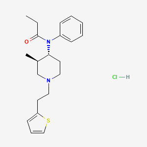 molecular formula C21H29ClN2OS B12351985 trans-N-3-methyl-1-(2-(thiophen-2-yl)ethyl)piperidin-4-yl)-N-phenylpropionamide,monohydrochloride CAS No. 2748623-40-5