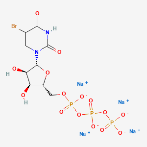 molecular formula C9H12BrN2Na4O15P3 B12351987 tetrasodium;[[[(2R,3S,4R,5R)-5-(5-bromo-2,4-dioxo-1,3-diazinan-1-yl)-3,4-dihydroxyoxolan-2-yl]methoxy-oxidophosphoryl]oxy-oxidophosphoryl] phosphate 