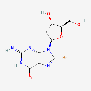 8-bromo-9-[(2R,4S,5R)-4-hydroxy-5-(hydroxymethyl)oxolan-2-yl]-2-imino-5H-purin-6-one