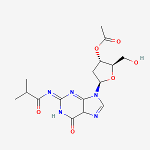 Guanosine, 2'-deoxy-N-(2-methyl-1-oxopropyl)-, 3'-acetate