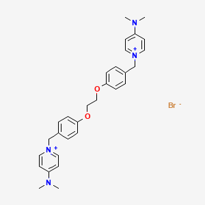 molecular formula C30H36BrN4O2+ B12352052 1,1'-(((Ethane-1,2-diylbis(oxy))bis(4,1-phenylene))bis(methylene))bis(4-(dimethylamino)pyridin-1-ium)bromide CAS No. 1839150-63-8