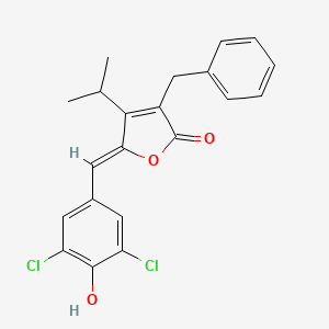 molecular formula C21H18Cl2O3 B1235209 Nostoclide I 