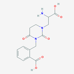 2-[[3-(2-Amino-2-carboxyethyl)-2,6-dioxo-1,3-diazinan-1-yl]methyl]benzoic acid