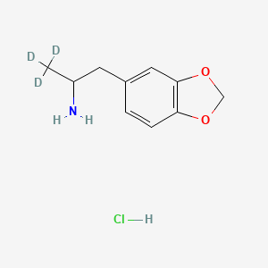 molecular formula C10H14ClNO2 B12352202 alpha-Methyl-1,3-benzodioxole-5-ethanamine-d3,monohydrochloride 