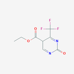 molecular formula C8H7F3N2O3 B12352228 ethyl 2-oxo-4-(trifluoromethyl)-5H-pyrimidine-5-carboxylate 