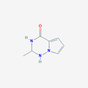 molecular formula C7H9N3O B12352232 2-methyl-2,3-dihydro-1H-pyrrolo[2,1-f][1,2,4]triazin-4-one 