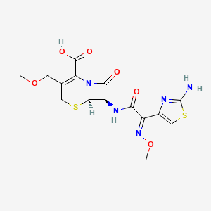 molecular formula C15H17N5O6S2 B1235224 Cefpodoxime acid 