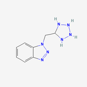 molecular formula C8H11N7 B12352267 1-(Tetrazolidin-5-ylmethyl)benzotriazole 