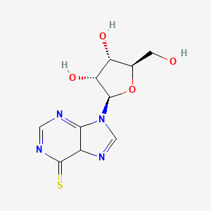 molecular formula C10H12N4O4S B12352299 9-[(2R,3R,4S,5R)-3,4-dihydroxy-5-(hydroxymethyl)oxolan-2-yl]-5H-purine-6-thione 