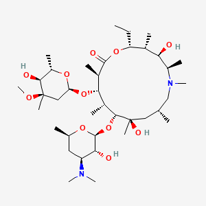 1-Oxa-6-azacyclopentadecan-15-one, 13-[(2,6-dideoxy-3-C-methyl-3-O-methyl-alpha-L-ribo-hexopyranosyl)oxy]-2-ethyl-4,10-dihydroxy-3,5,6,8,10,12,14-heptamethyl-11-[[3,4,6-trideoxy-3-(dimethylamino)-beta-D-xylo-hexopyranosyl]oxy]-, (2R,3R,4R,5R,8R,10R,11R,12R,13S,14R)-(9CI)