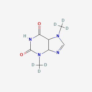 molecular formula C7H10N4O2 B12352311 3,7-Bis(trideuteriomethyl)-4,5-dihydropurine-2,6-dione 