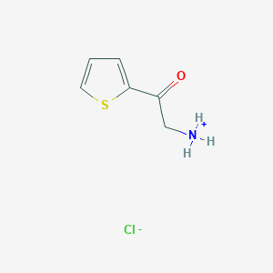 molecular formula C6H8ClNOS B12352316 2-Oxo-2-(thiophen-2-yl)ethan-1-aminium chloride 