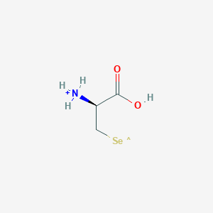 molecular formula C3H7NO2Se+ B1235232 (1S)-1-carboxy-2-selanylethanaminium 