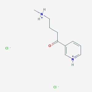 molecular formula C10H16Cl2N2O B12352324 3-[4-(Methylammonio)butanoyl]pyridin-1-ium dichloride 