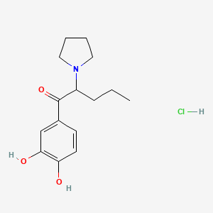 molecular formula C15H22ClNO3 B12352332 1-(3,4-Dihydroxyphenyl)-2-(pyrrolidin-1-yl)pentan-1-one,monohydrochloride 