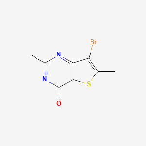 molecular formula C8H7BrN2OS B12352346 Thieno[3,2-d]pyrimidin-4(3H)-one, 7-bromo-2,6-dimethyl- 