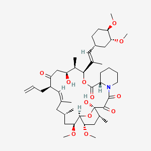 molecular formula C45H71NO12 B12352403 15,19-Epoxy-3H-pyrido[2,1-c][1,4]oxaazacyclotricosine-1,7,20,21(4H,23H)-tetrone, 3-[(1E)-2-[(1R,3R,4R)-3,4-dimethoxycyclohexyl]-1-methylethenyl]-5,6,8,11,12,13,14,15,16,17,18,19,24,25,26,26a-hexadecahydro-5,19-dihydroxy-14,16-dimethoxy-4,10,12,18-tetramethyl-8-(2-propen-1-yl)-, (3S,4R,5S,8R,9E,12S,14S,15R,16S,18R,19R,26aS)- 