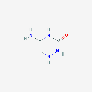 molecular formula C3H8N4O B12352418 5-Amino-1,2,4-triazinan-3-one 