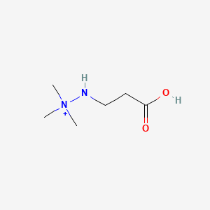 molecular formula C6H15N2O2+ B12352426 2-(2-Carboxyethyl)-1,1,1-trimethyldiazanium 