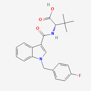 molecular formula C22H23FN2O3 B12352433 (S)-2-(1-(4-fluorobenzyl)-1H-indole-3-carboxamido)-3,3-dimethylbutanoicacid 