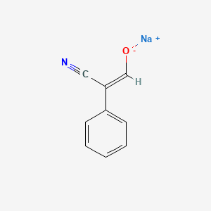 molecular formula C9H6NNaO B12352445 sodium (Z)-2-cyano-2-phenylethenolate 