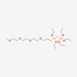 molecular formula C21H48O9Si2 B12352456 Diethoxy-[3-[2-[2-(2-methoxyethoxy)ethoxy]ethoxy]propyl]-(triethoxysilylmethyl)silane 