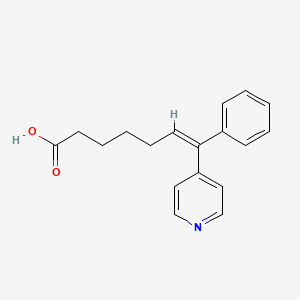 molecular formula C18H19NO2 B1235247 7-Phenyl-7-(3-pyridyl)-6-heptenoic acid CAS No. 93943-87-4