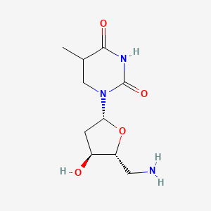 1-[(2R,4S,5R)-5-(aminomethyl)-4-hydroxyoxolan-2-yl]-5-methyl-1,3-diazinane-2,4-dione