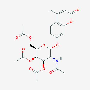 molecular formula C24H27NO11 B12352519 2H-1-Benzopyran-2-one, 4-methyl-7-[[3,4,6-tri-O-acetyl-2-(acetylamino)-2-deoxy-alpha-D-galactopyranosyl]oxy]- 