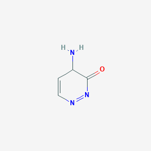 molecular formula C4H5N3O B12352526 4-amino-4H-pyridazin-3-one 