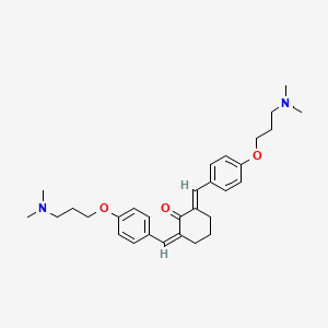 molecular formula C30H40N2O3 B1235254 2,6-Bis(4-(3-(dimethylamino)propoxy)benzylidene)cyclohexanone 