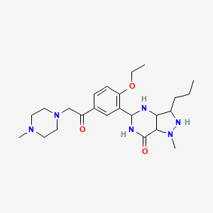 5-[2-ethoxy-5-[2-(4-methylpiperazin-1-yl)acetyl]phenyl]-1-methyl-3-propyl-3,3a,4,5,6,7a-hexahydro-2H-pyrazolo[4,3-d]pyrimidin-7-one