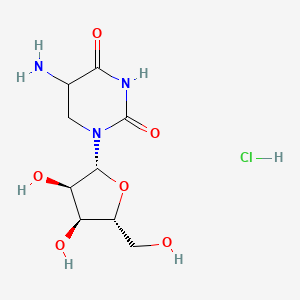 molecular formula C9H16ClN3O6 B12352562 Uridine, 5-amino-, hydrochloride (6CI) 