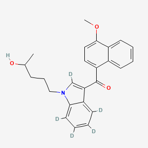 molecular formula C25H25NO3 B12352608 (1-(4-hydroxypentyl)-1H-indol-3-yl-2,4,5,6,7-d5)(4-methoxynaphthalen-1-yl)methanone 