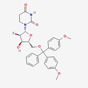 1-[(2R,3R,4R,5R)-5-[[bis(4-methoxyphenyl)-phenylmethoxy]methyl]-3-fluoro-4-hydroxyoxolan-2-yl]-1,3-diazinane-2,4-dione