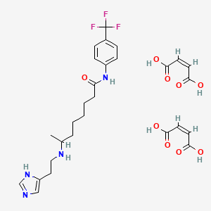 (Z)-but-2-enedioic acid;7-[2-(1H-imidazol-5-yl)ethylamino]-N-[4-(trifluoromethyl)phenyl]octanamide