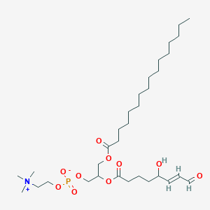 molecular formula C32H60NO10P B1235273 1-Palmitoyl-2-(5-hydroxy-8-oxo-6-octenoyl)-sn-glycero-3-phosphatidylcholine 
