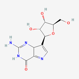 4H-Pyrrolo[3,2-d]pyrimidin-4-one, 2-amino-1,5-dihydro-7-beta-D-ribofuranosyl-