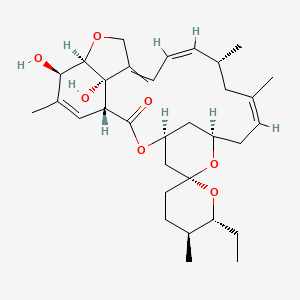 (1R,4S,5'S,6R,6'R,8R,10Z,13R,14Z,20R,21R,24S)-6'-ethyl-21,24-dihydroxy-5',11,13,22-tetramethylspiro[3,7,19-trioxatetracyclo[15.6.1.14,8.020,24]pentacosa-10,14,16,22-tetraene-6,2'-oxane]-2-one