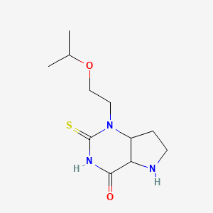 molecular formula C11H19N3O2S B12352841 1-(2-propan-2-yloxyethyl)-2-sulfanylidene-5,6,7,7a-tetrahydro-4aH-pyrrolo[3,2-d]pyrimidin-4-one 