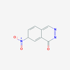 molecular formula C8H5N3O3 B12352848 7-nitro-7H-phthalazin-1-one 