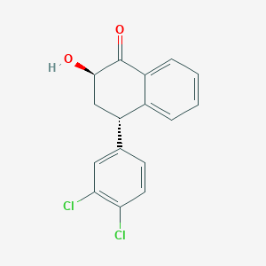 molecular formula C16H12Cl2O2 B12352861 (2R-trans)-4-(3,4-Dichlorophenyl)-3,4-dihydro-2-hydroxy-1(2H)-naphthalenone 