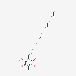 molecular formula C28H46O4 B12352867 2,5-Dimethoxy-3-methyl-6-((E)-nonadec-14-enyl)-[1,4]benzoquinone 